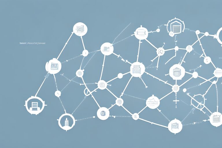 An abstract representation of a supply chain network