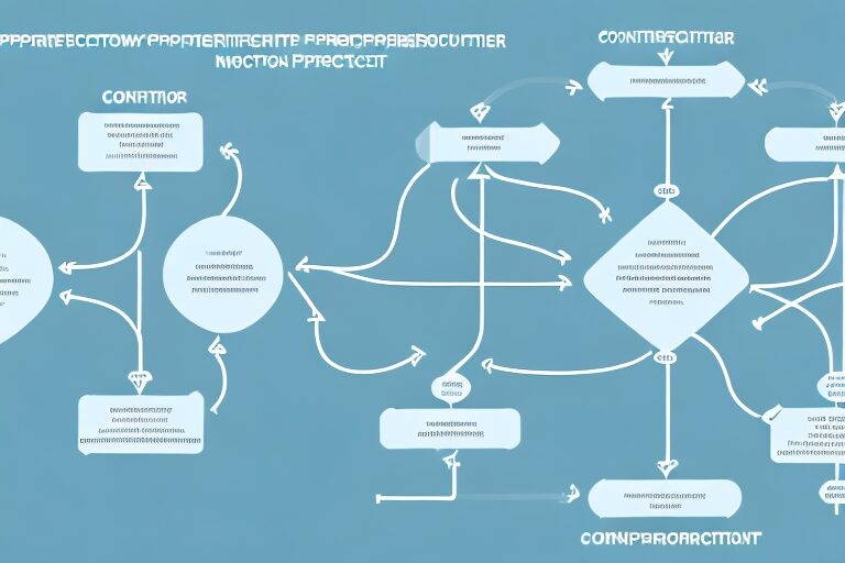 An interconnected flowchart depicting the procurement process in ngos